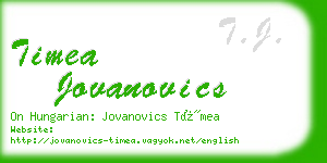timea jovanovics business card